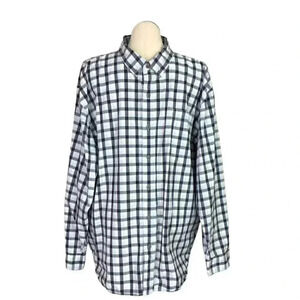 CE Schmidt Workwear Shirt Men 3X Blue White Plaid Cotton Button Down Pockets